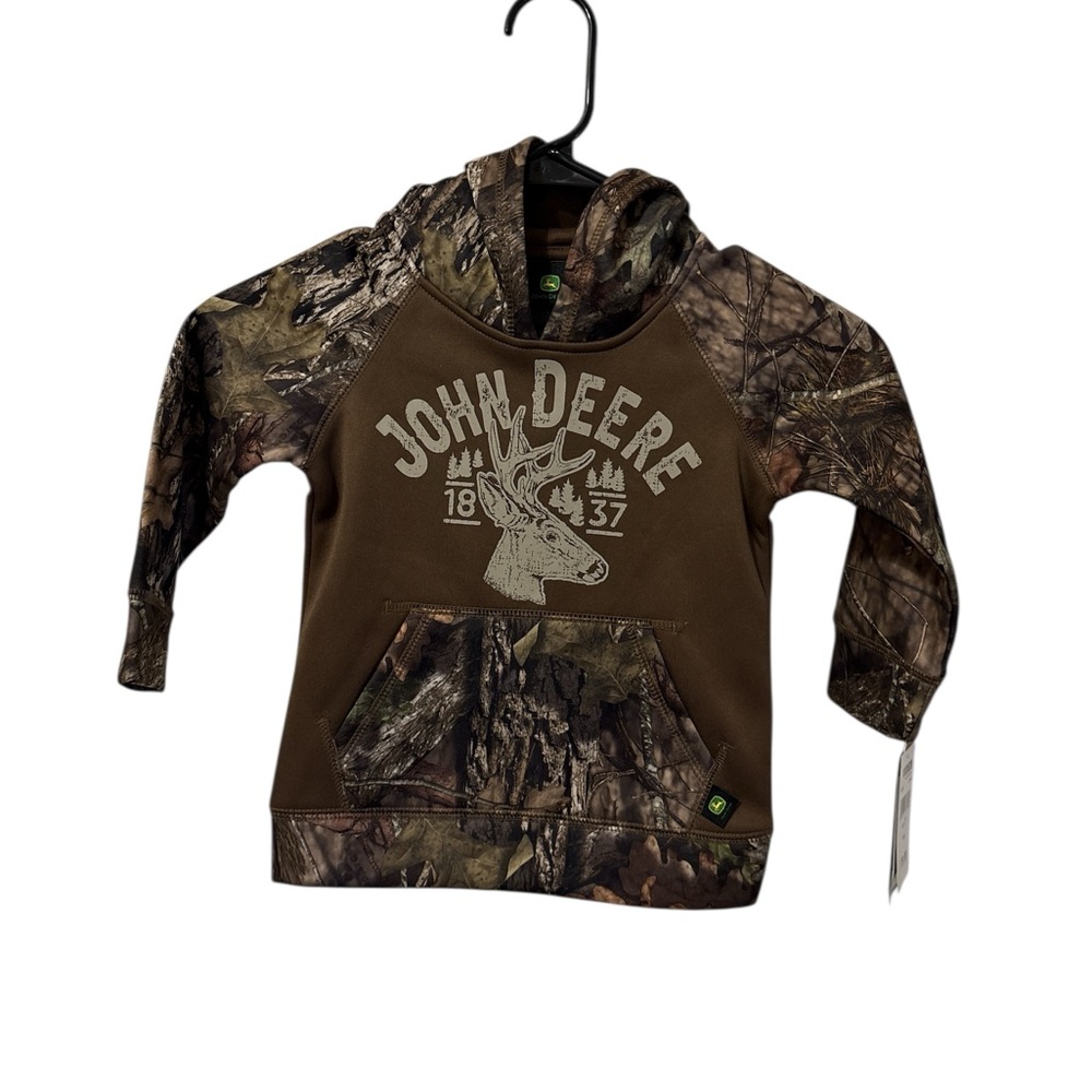 NWT John Deere Kids Camouflage Hoodie, Size 2T
